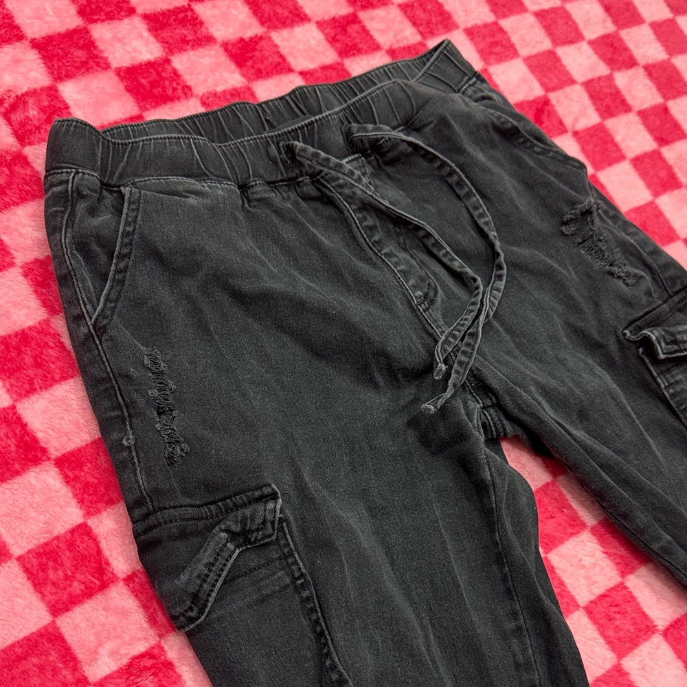 Almost Famous Black Distressed Jeggings - Picture 3 of 7